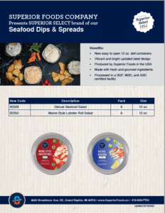 Seafood Dips &amp; Spreads - Superior Foods Co.