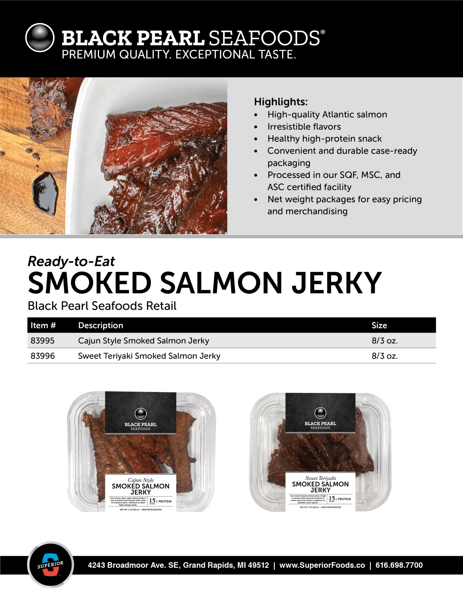 Smoked Salmon Jerky Superior Foods Co.