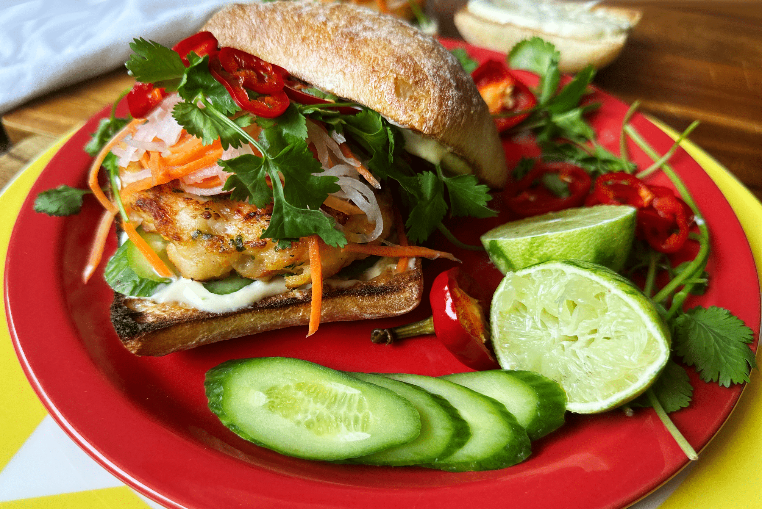 Bánh Mì Shrimp Burger
